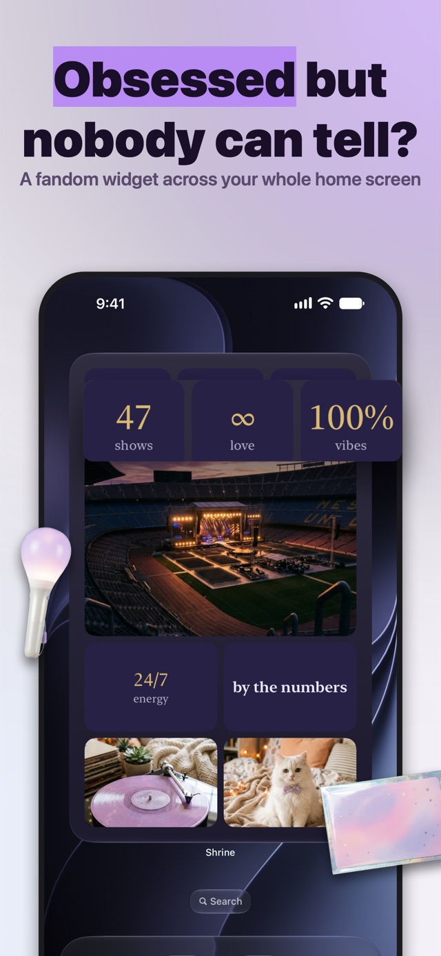 Shrine on iPhone: Full page widget maker for iPhone and iPad